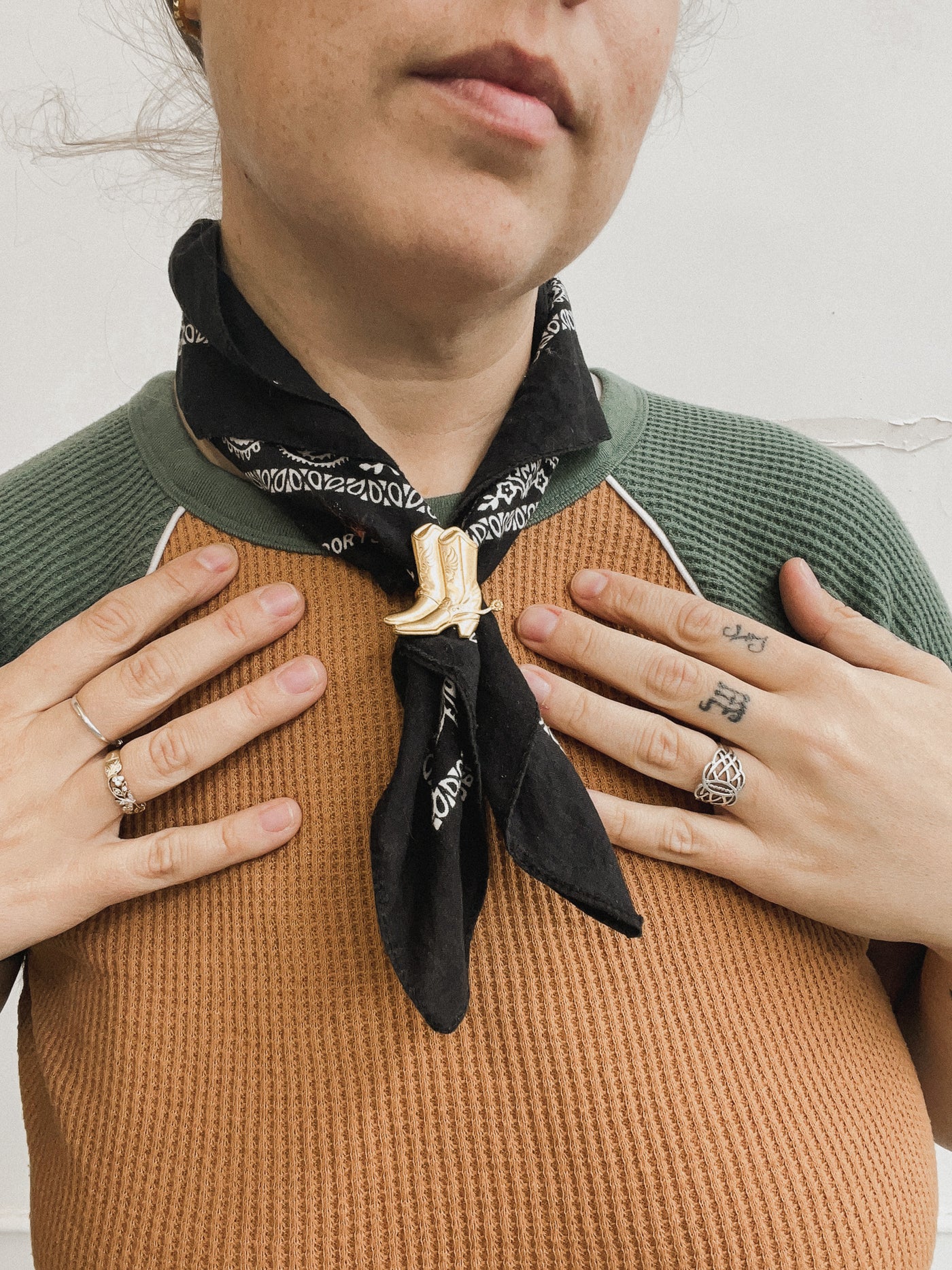 Cowboy Boot Bandana Slide