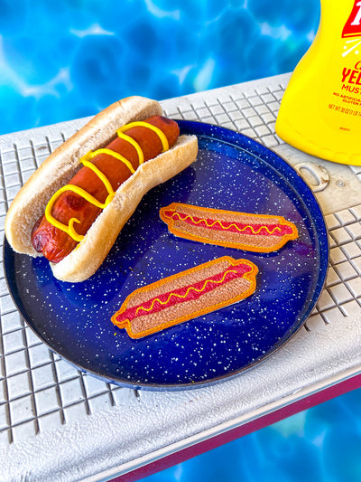 Hot Dog Chain Stitch Patch