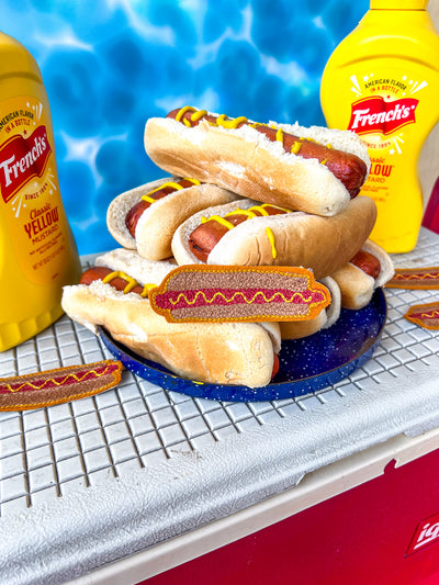 Hot Dog Chain Stitch Patch