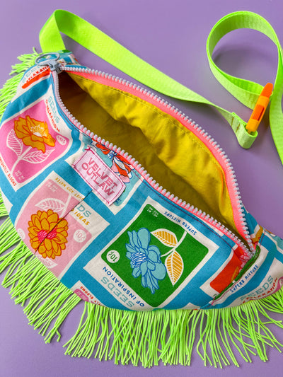 Flower Seeds Cross Body Fringe Bag