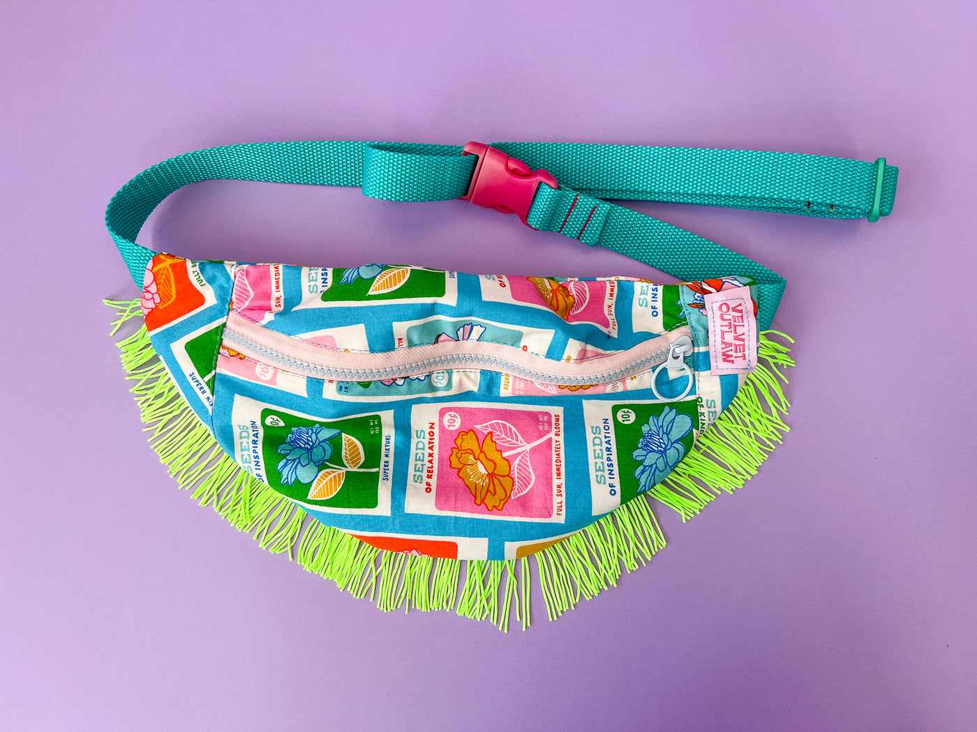 Flower Seeds Cross Body Fringe Bag