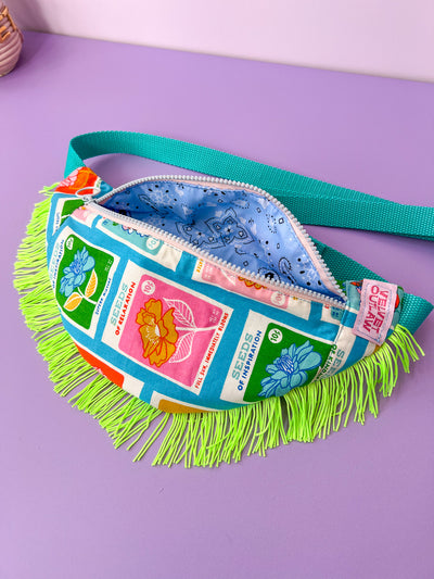 Flower Seeds Cross Body Fringe Bag
