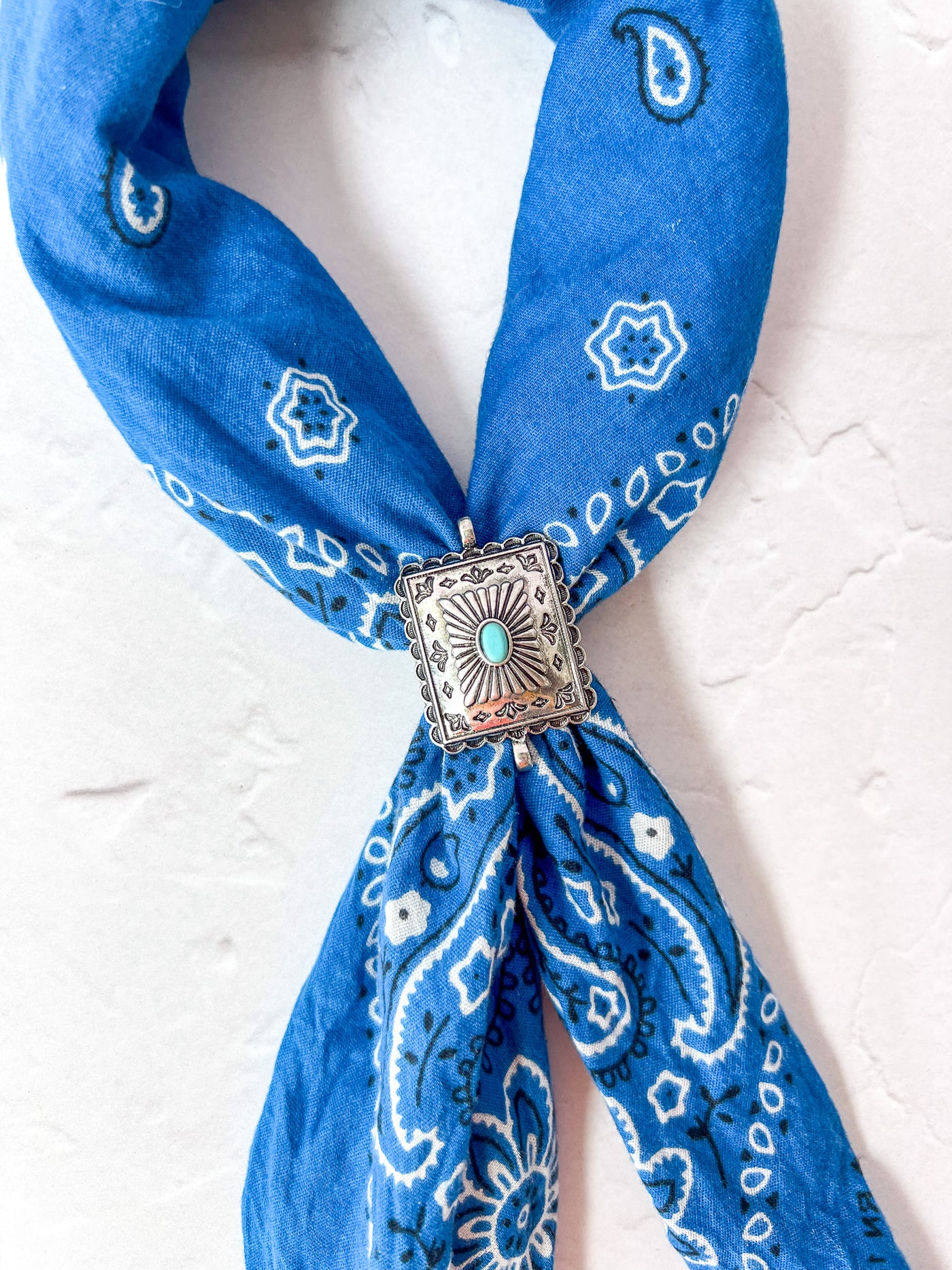 Turquoise Western Bandana Slide - SLIDE ONLY