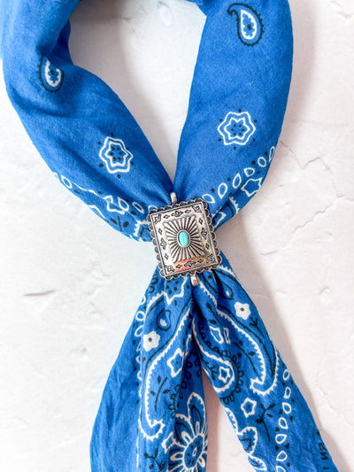 Turquoise Western Bandana Slide - SLIDE ONLY