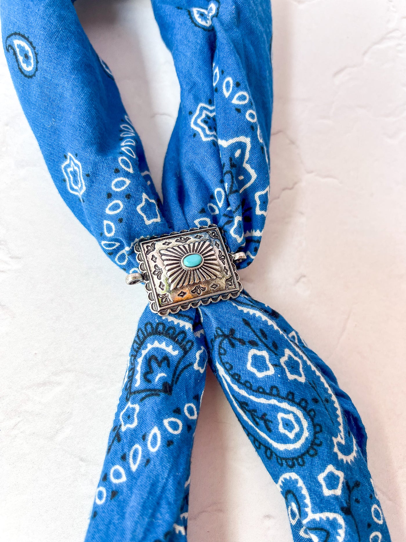 Turquoise Western Bandana Slide - SLIDE ONLY