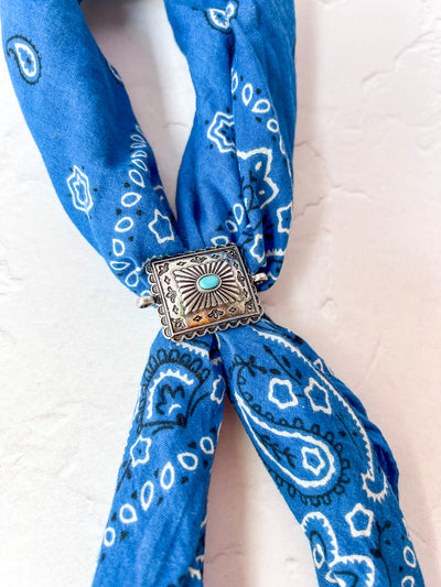 Turquoise Western Bandana Slide - SLIDE ONLY