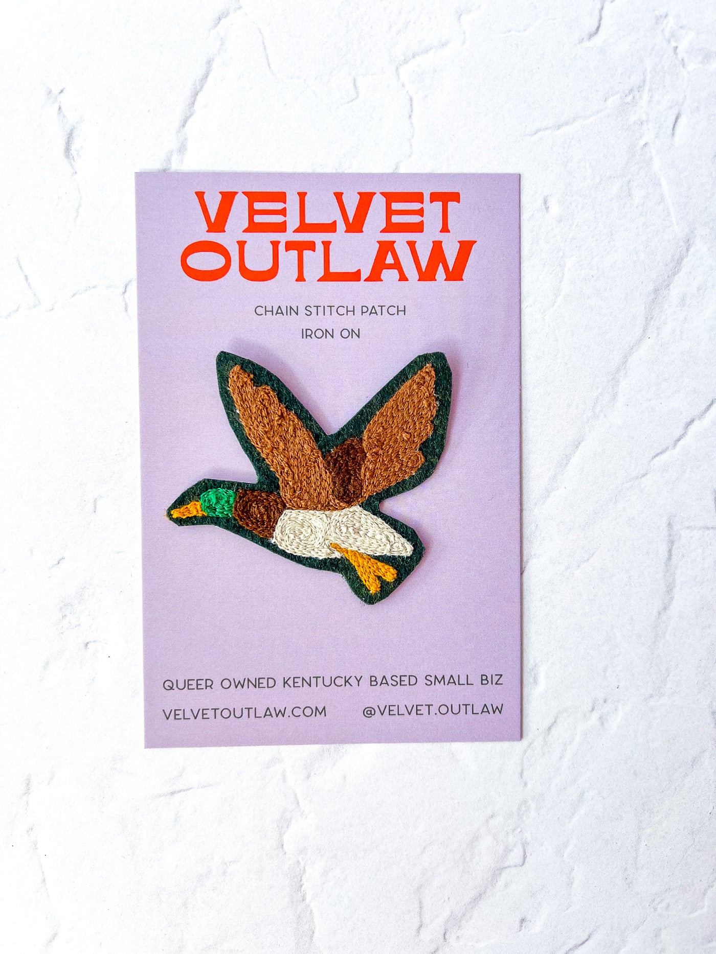 Duck Chain Stitch Iron On Patch