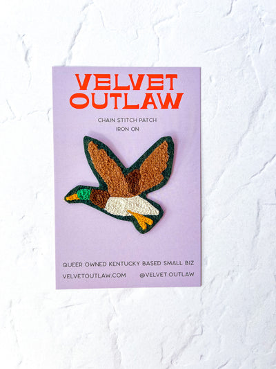 Duck Chain Stitch Iron On Patch