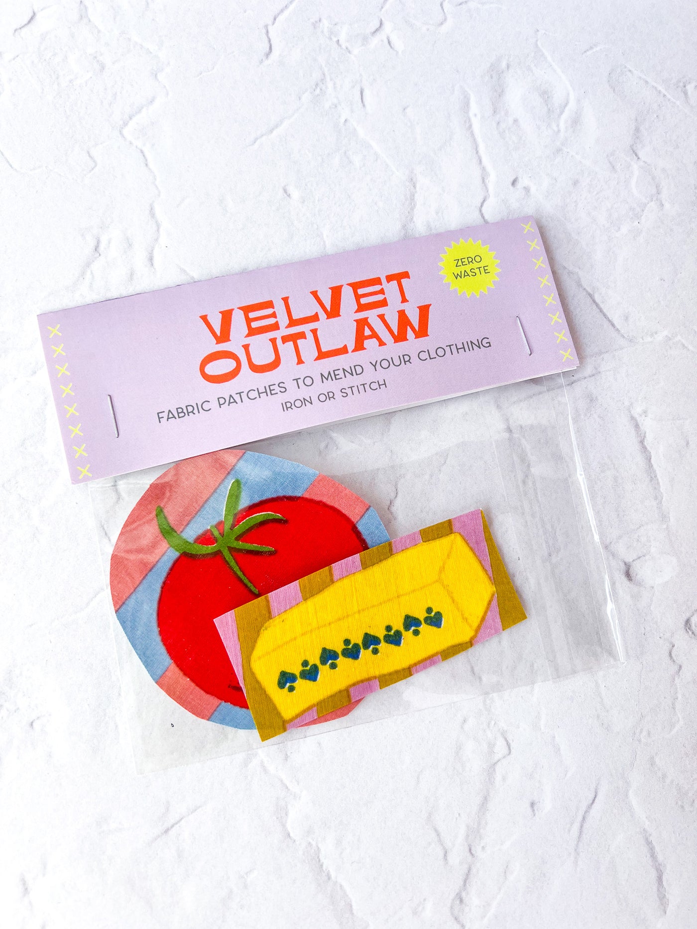 Mending Patch - Butter/Tomato