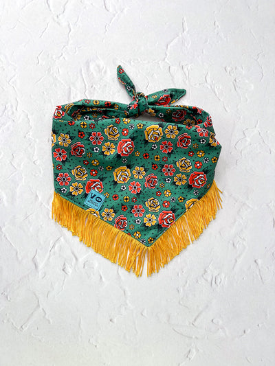 Traditional Tattoo Style Fringe Dog Bandana