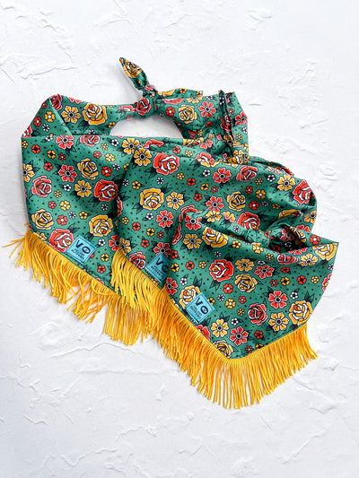 Traditional Tattoo Style Fringe Dog Bandana