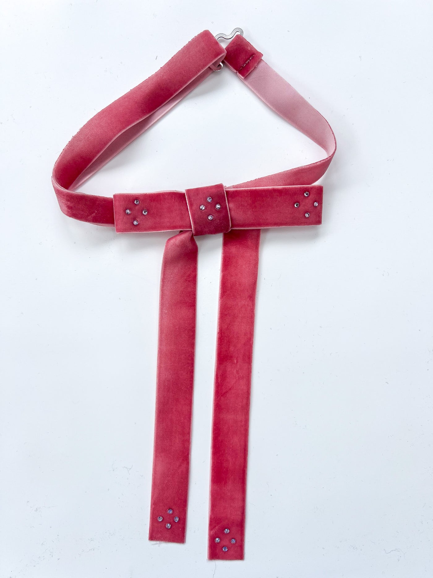 Pink Velvet Western Tie