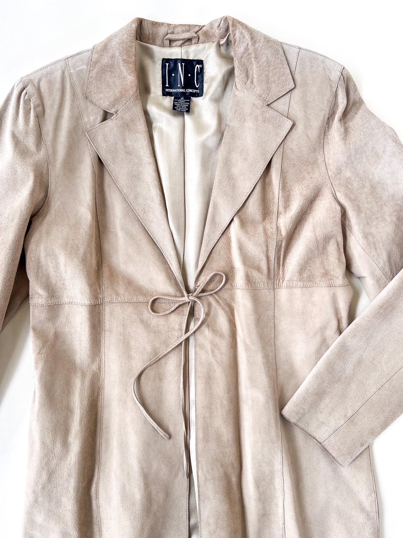 Tan Suede Mid Coat M