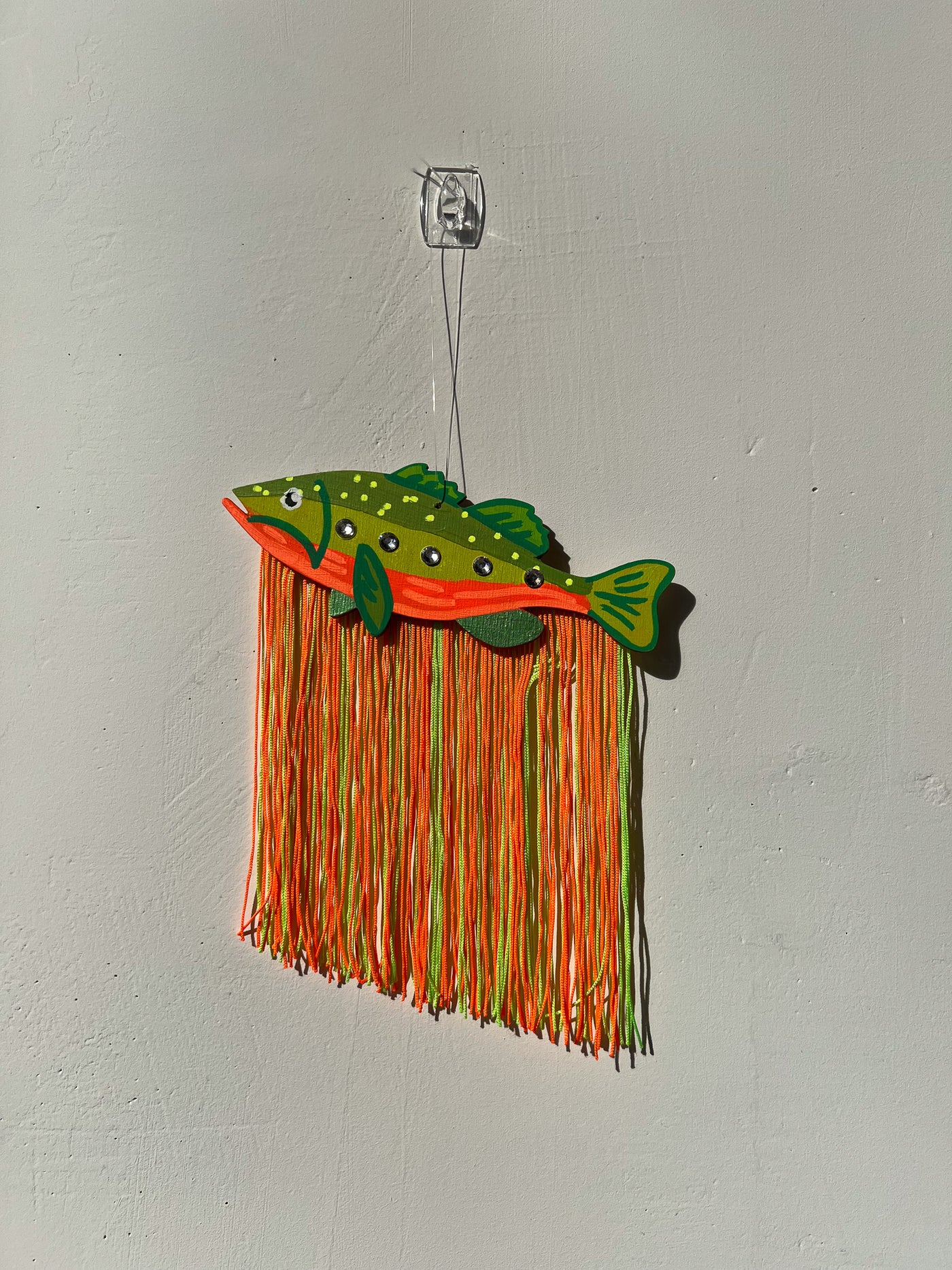 Green Fish Fringe Wall Art