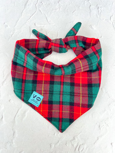 Holiday Flannel Plaid Dog Bandana