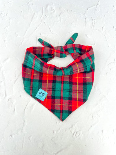 Holiday Flannel Plaid Dog Bandana
