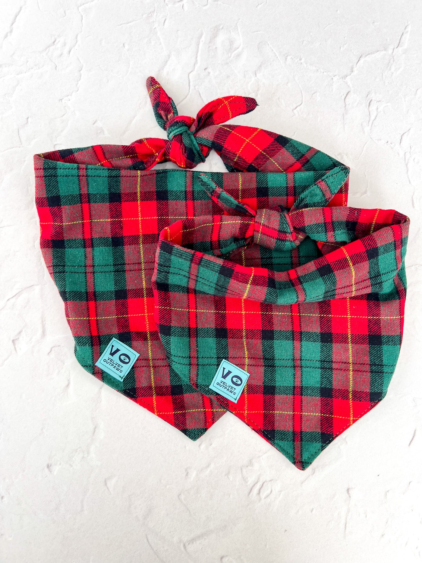 Holiday Flannel Plaid Dog Bandana