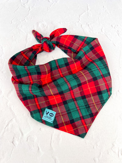 Holiday Flannel Plaid Dog Bandana