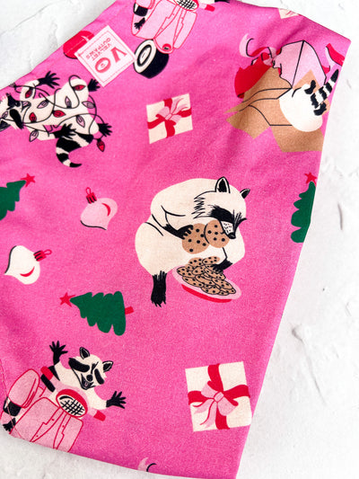 Christmas Raccoons Dog Bandana