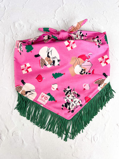 Christmas Raccoons Dog Bandana