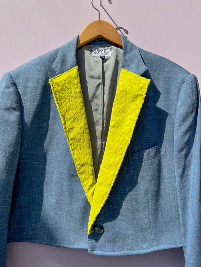 Blazer with Chartreuse Corduroy Lapel 2X