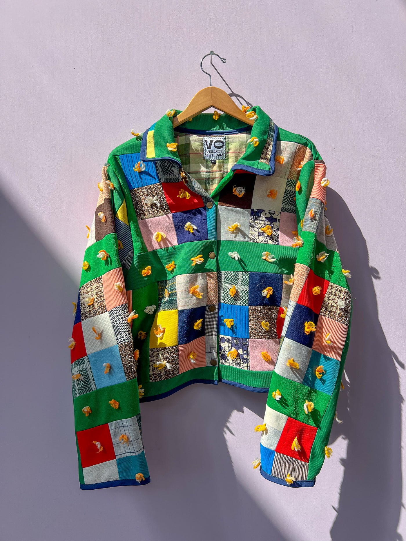 Quilted Jacket - Green Size M