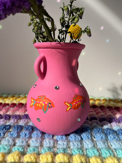 Pink Fish Vase