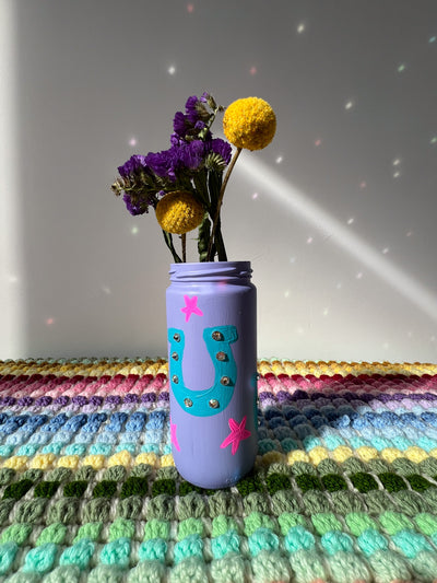 Lavender Haze Disco Western Vase
