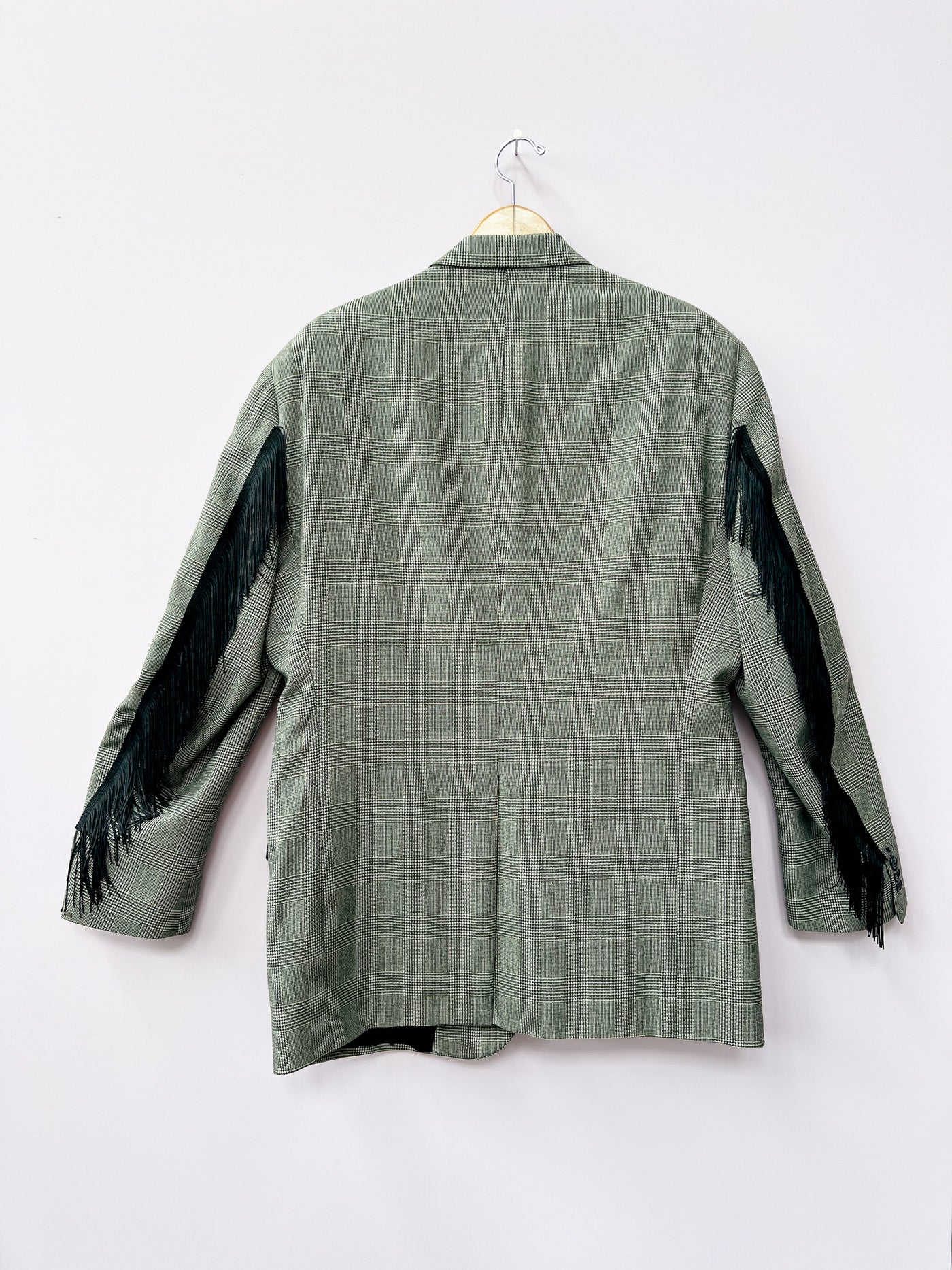Fringe Plaid Blazer XL