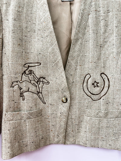 Western Chain Stitch Blazer M