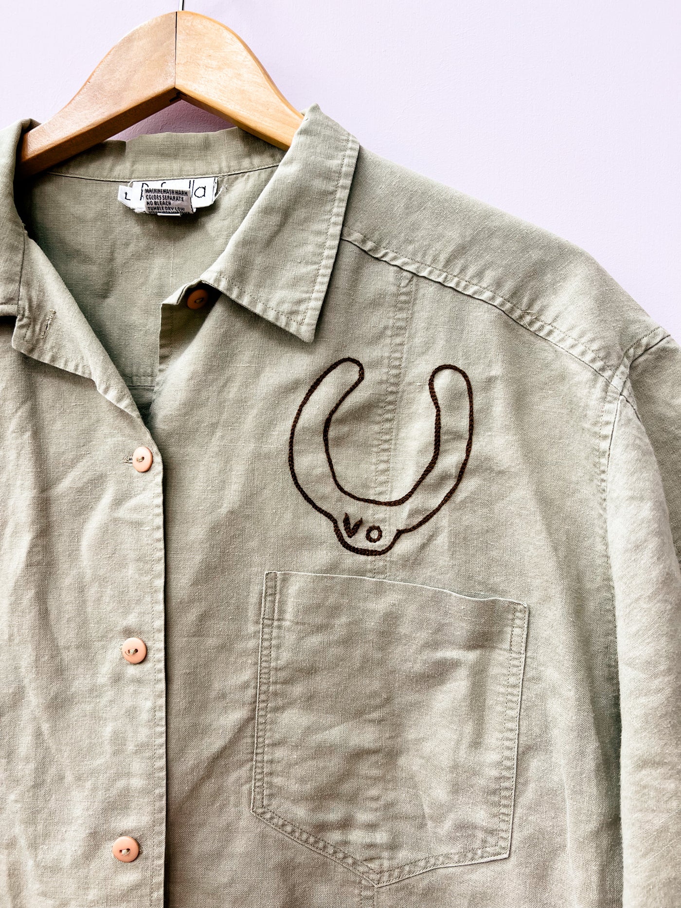 Horseshoe Chain Stitch Shirt L