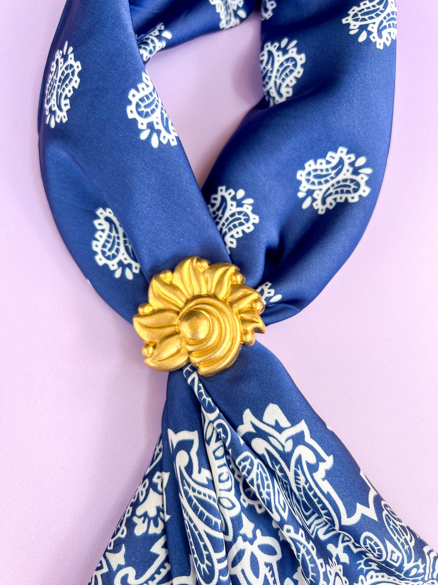 Gold Sunflower Bandana Slide