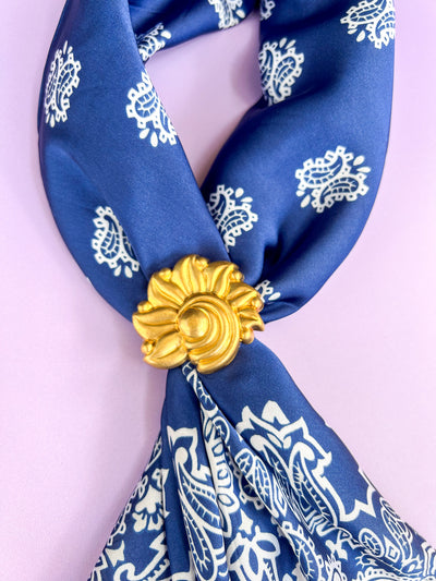 Gold Sunflower Bandana Slide