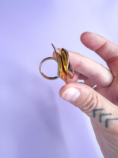 Gold Bandana Slide with Purple Gem