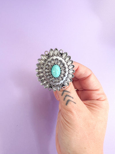 Silver Flower Bandana Slide