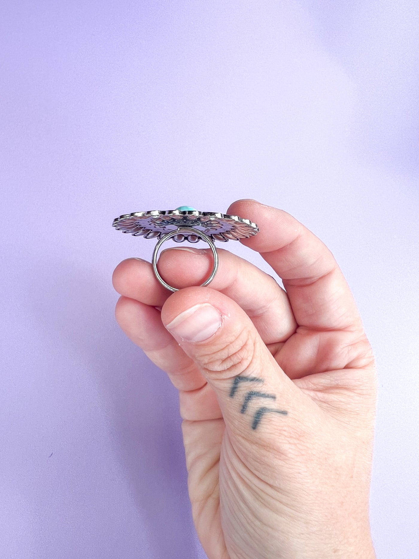 Silver Flower Bandana Slide
