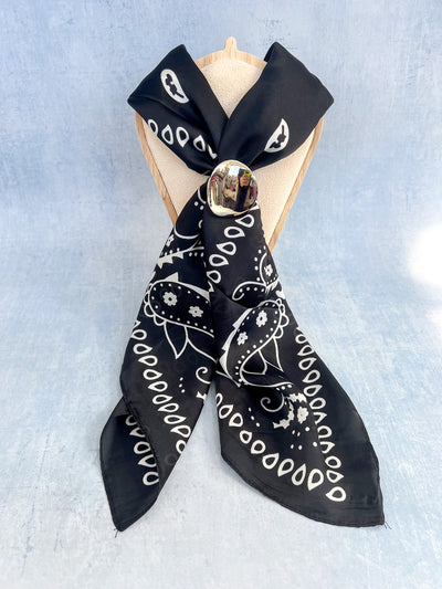 Abstract Silver Bandana Slide