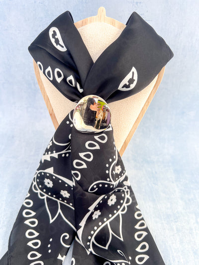 Abstract Silver Bandana Slide