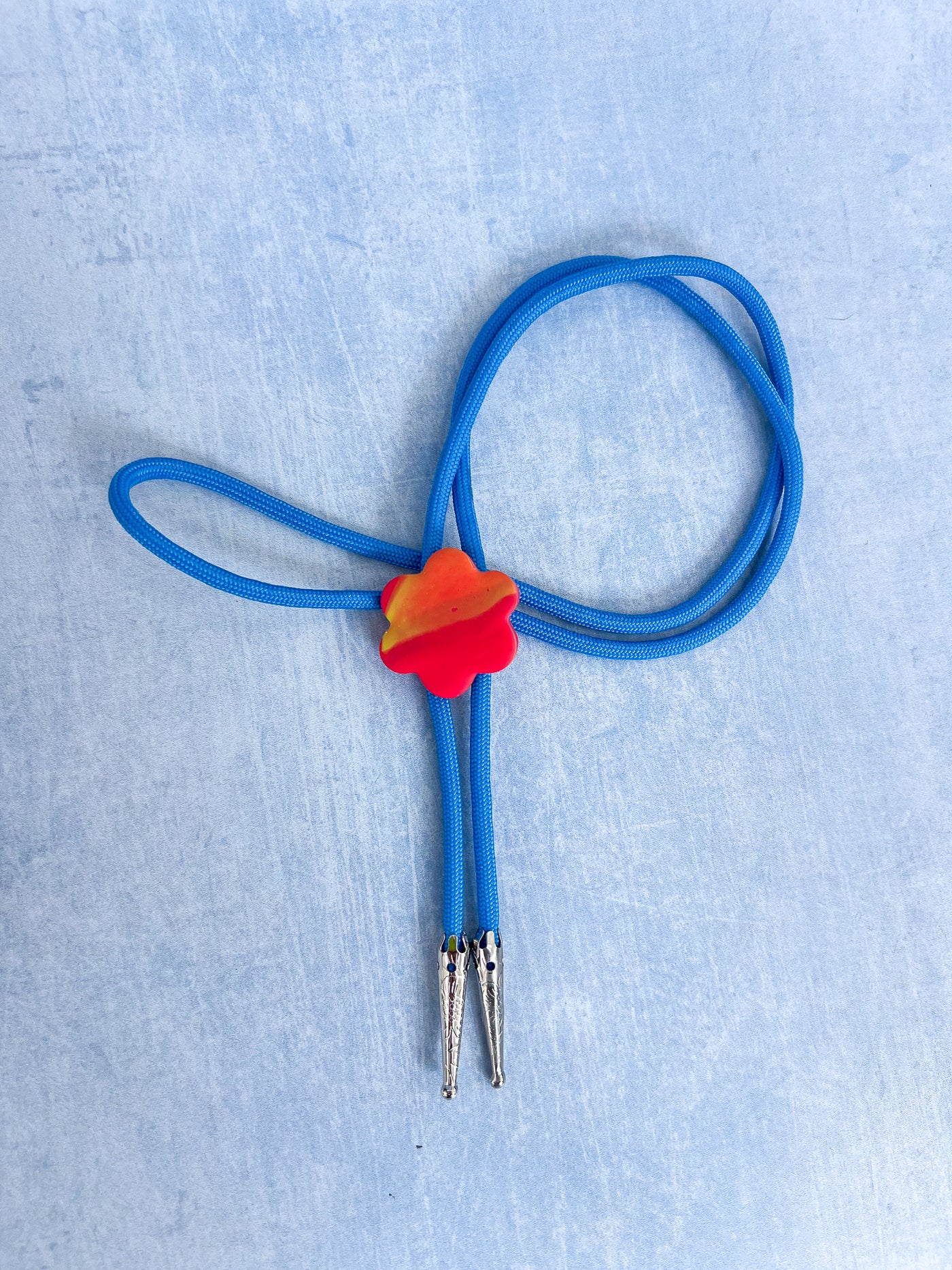 Flower Blue Bolo Tie