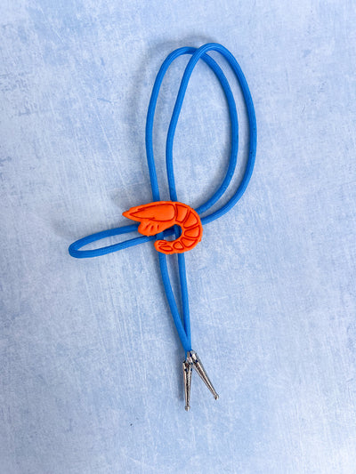 Shrimp Blue Bolo Tie