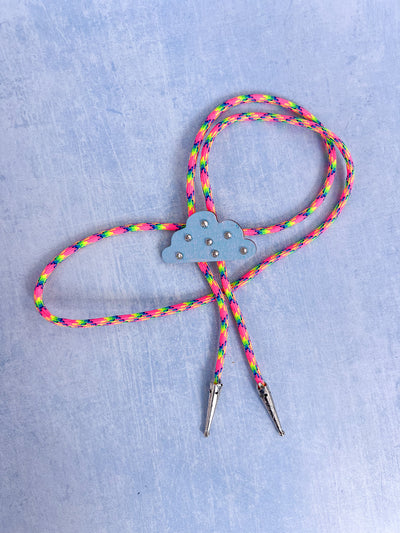 Rainbow Rain Cloud Bolo Tie