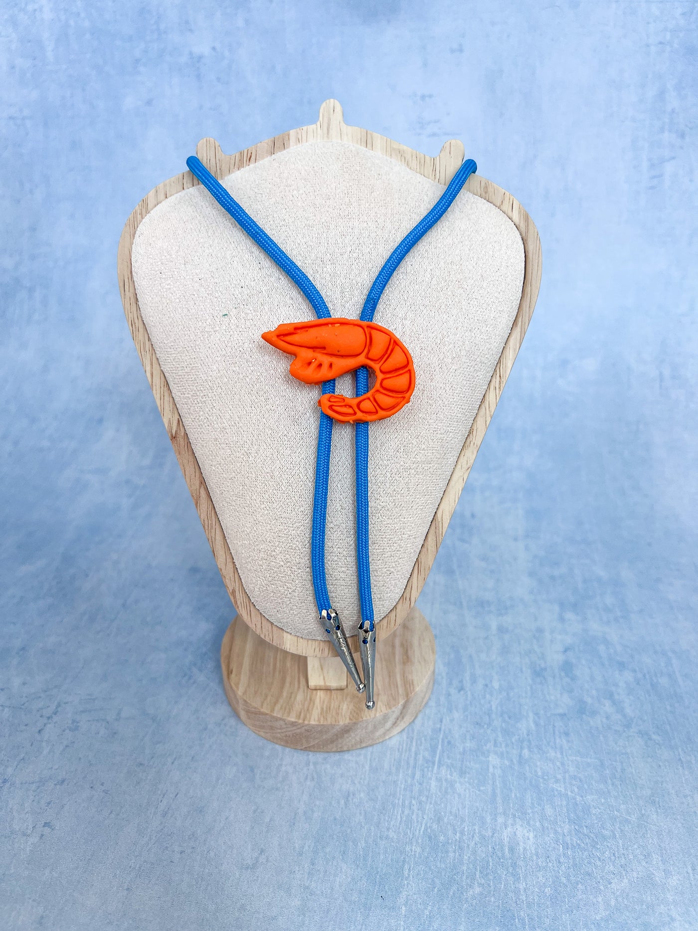 Shrimp Blue Bolo Tie