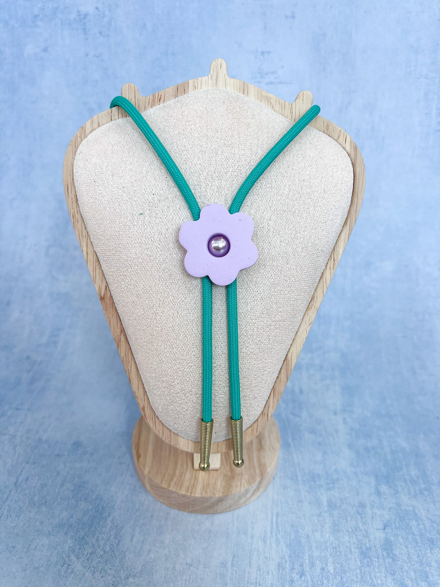 Purple Flower Bolo Tie