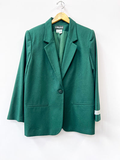 Emerald Green Wool Blazer - Large