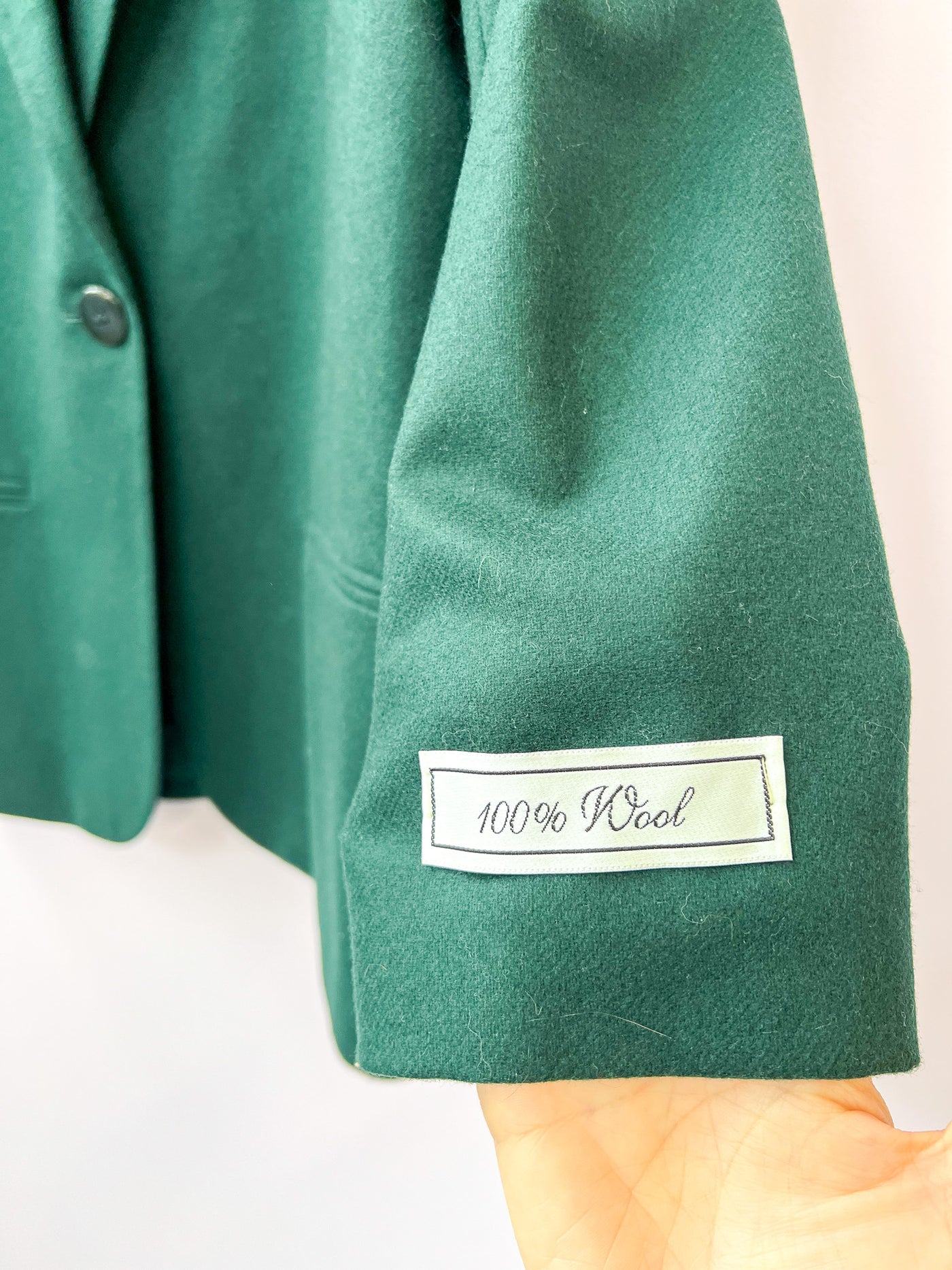 Emerald Green Wool Blazer - Large