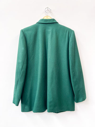 Emerald Green Wool Blazer - Large