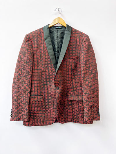 Red and Black Smoking Jacket - 46R/0X