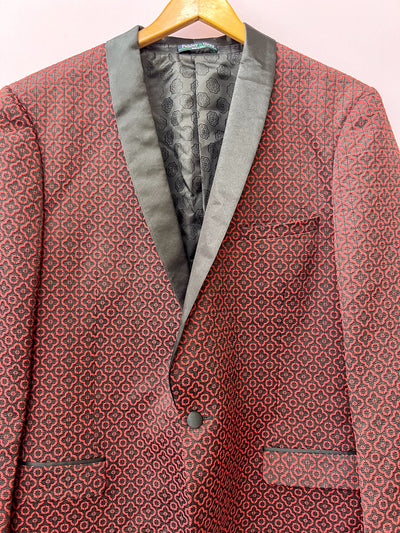 Red and Black Smoking Jacket - 46R/0X