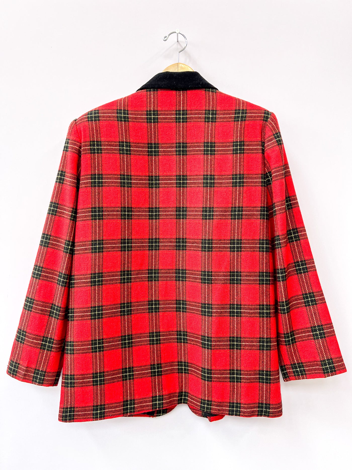 Red Plaid Holiday Blazer - Medium