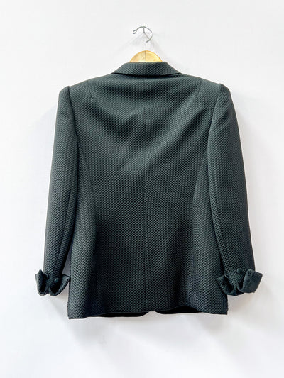 Black Rhinestone Blazer and Skirt Set - Medium